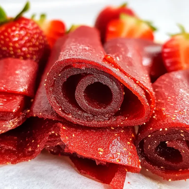3-Ingredient Homemade Strawberry Fruit Roll-Ups