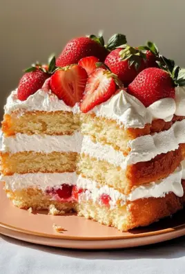 Angel Food Cake with Strawberries & Cream