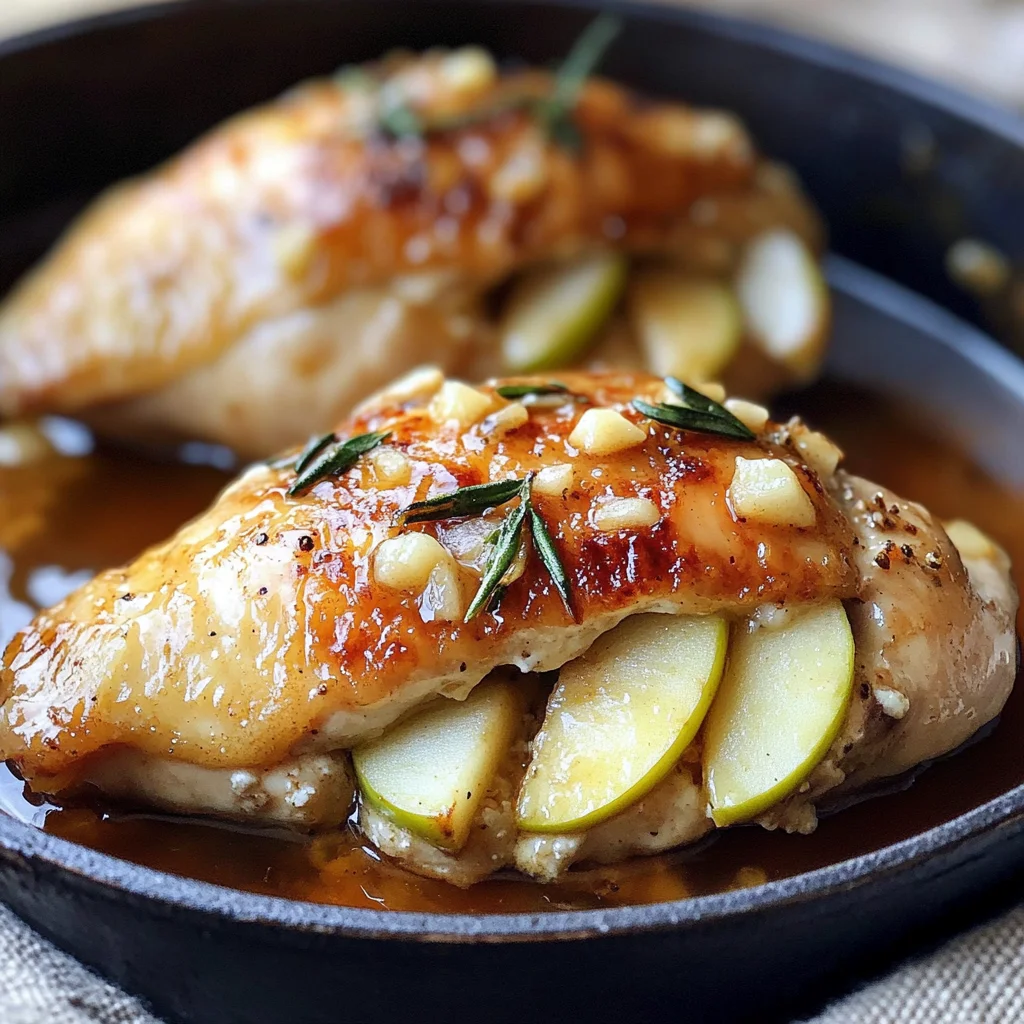 Apple and Brie Stuffed Chicken with Maple Dijon Glaze