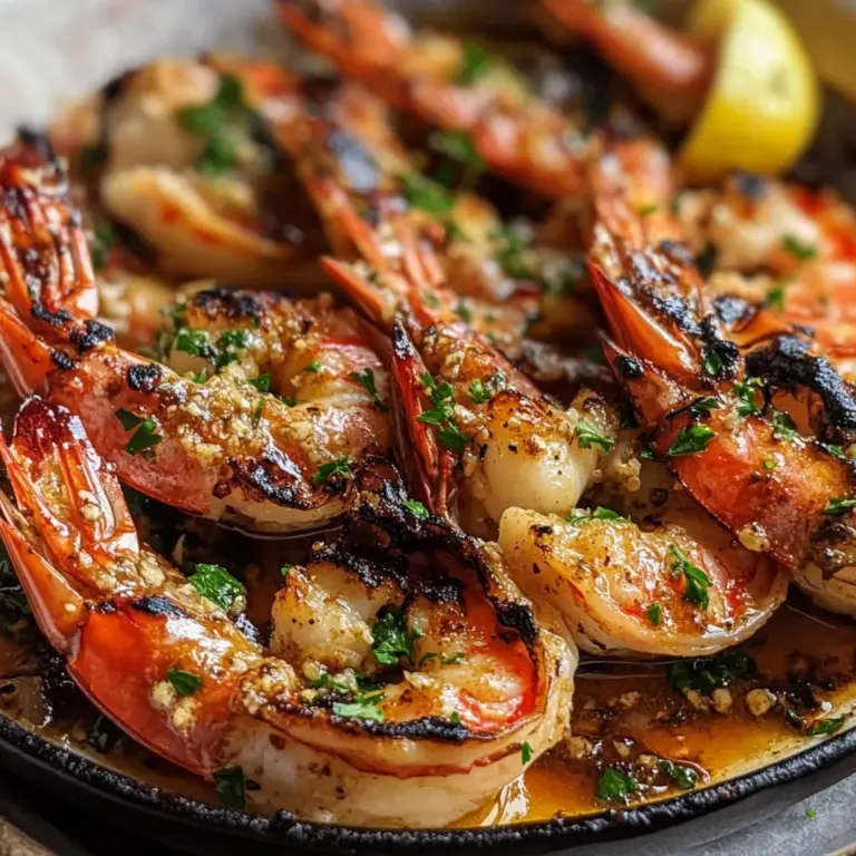 BBQ Grilled Prawns with Garlic, Lemon & Chilli