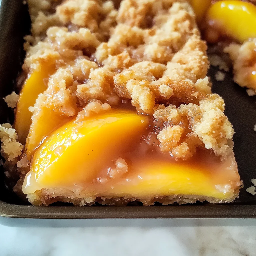 Best Bakery-Style Peach Crumble Bars