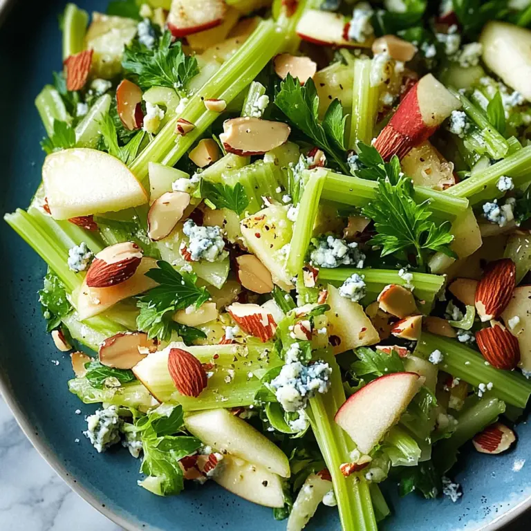 Celery Salad With Apples and Blue Cheese