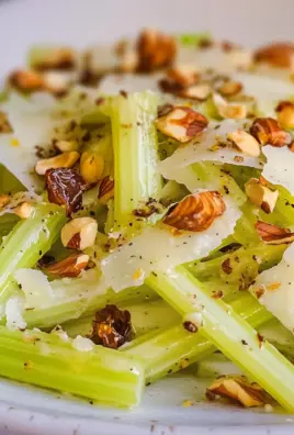 Celery Salad with Parmesan and Toasted Hazelnuts