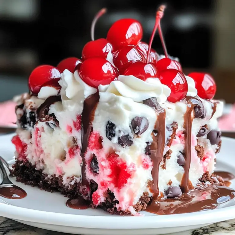 Cherry Chocolate Chip Poke Cake