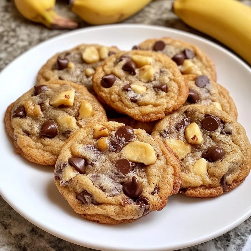 Chewy Banana Bread Chocolate Chip Cookies