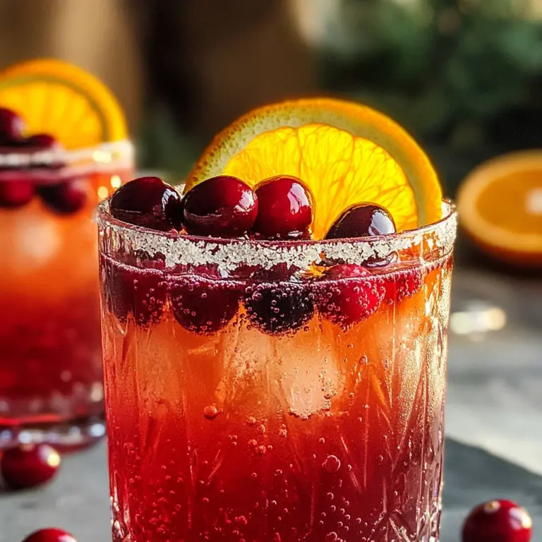 Cranberry and Orange Juice Mocktail