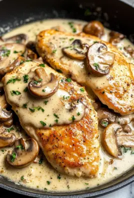 Creamy White apple vinegar Mushroom Chicken