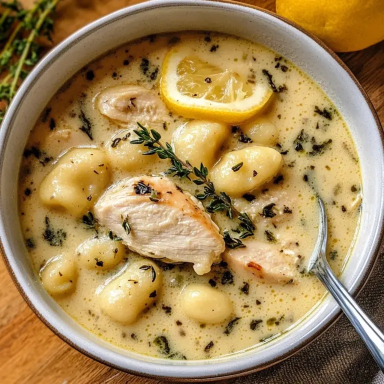 Creamy Winter Lemon Chicken Gnocchi Soup