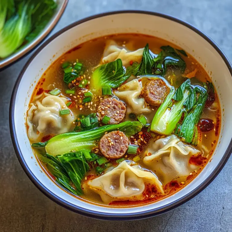 Deconstructed Wonton Soup