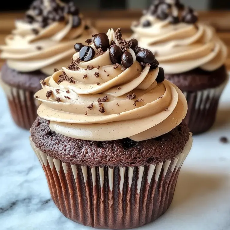 Espresso Brownie Cupcakes with Coffee Buttercream