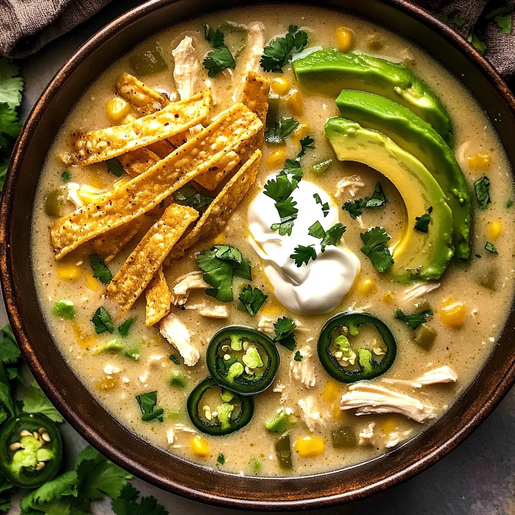 Flavorful Crockpot White Chicken Chili Soup