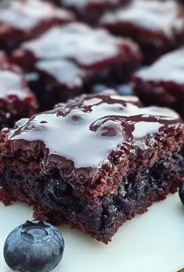 Glazed Blueberry Brownies