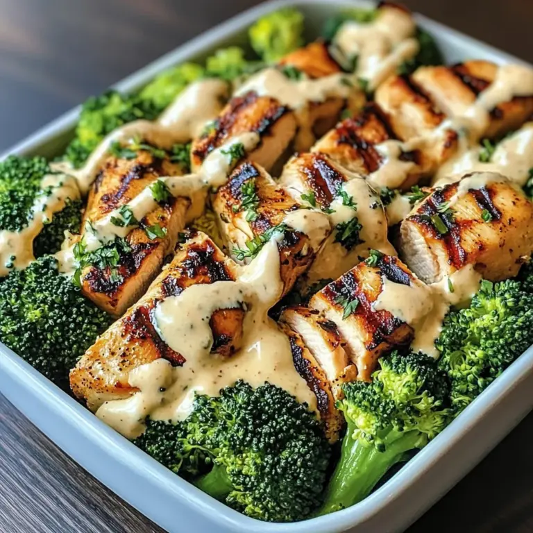 Grilled Chicken & Broccoli Bowls With Creamy Garlic Sauce Delight Your Taste Buds!