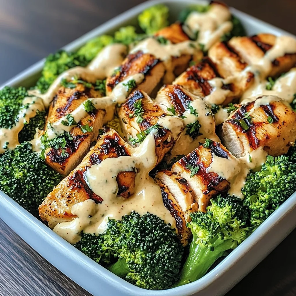 Grilled Chicken & Broccoli Bowls With Creamy Garlic Sauce Delight Your Taste Buds!