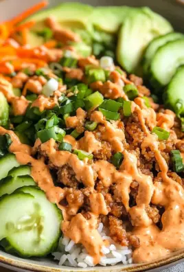 Ground Turkey Rice Bowls with Bang Bang Sauce