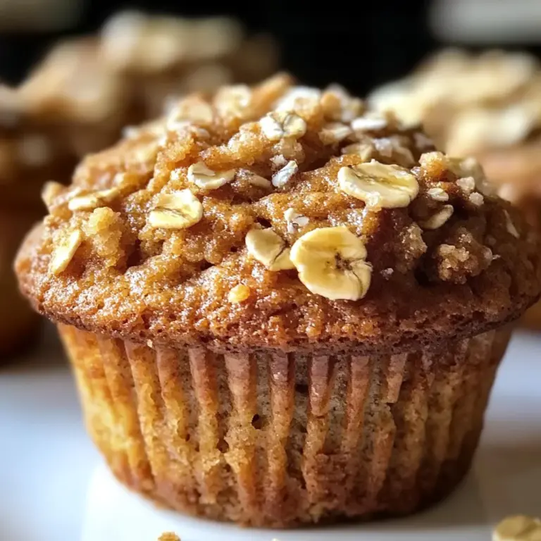Healthy Banana Oatmeal Muffins
