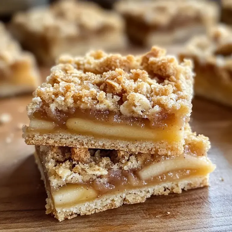 Homemade Apple Crisp Shortbread Bars - theamazingfood