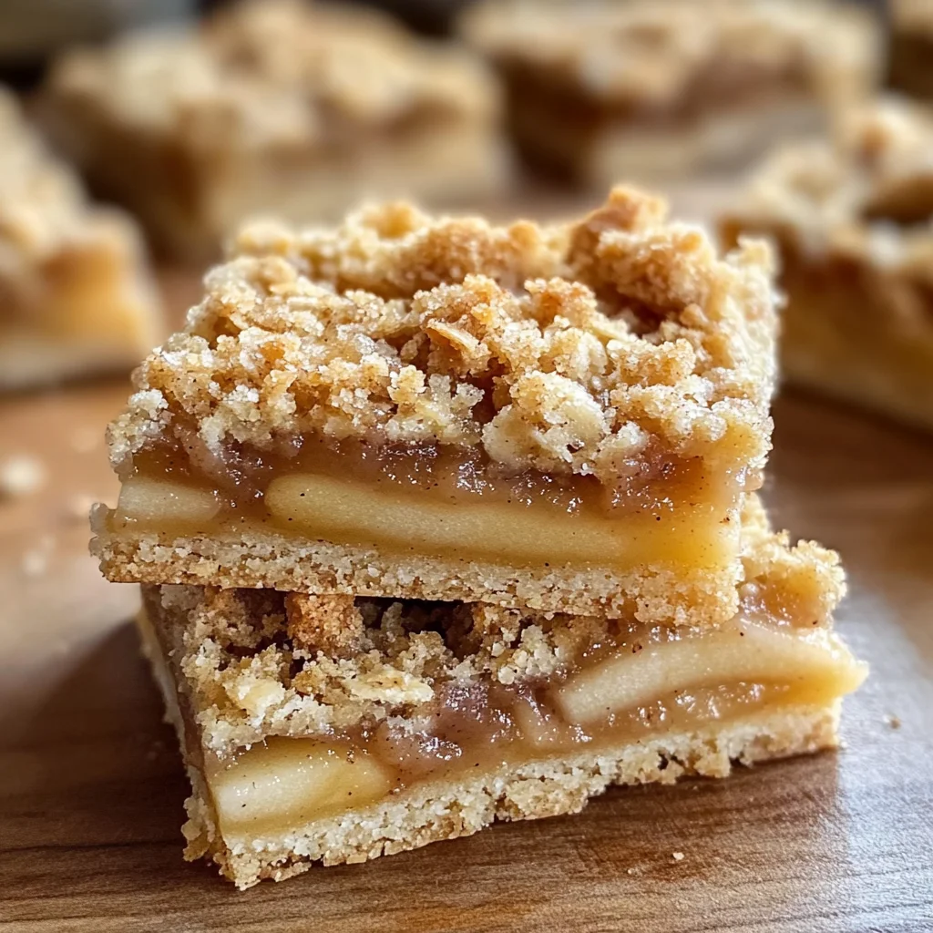 Homemade Apple Crisp Shortbread Bars - theamazingfood