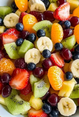Honey Lime Rainbow Fruit Salad