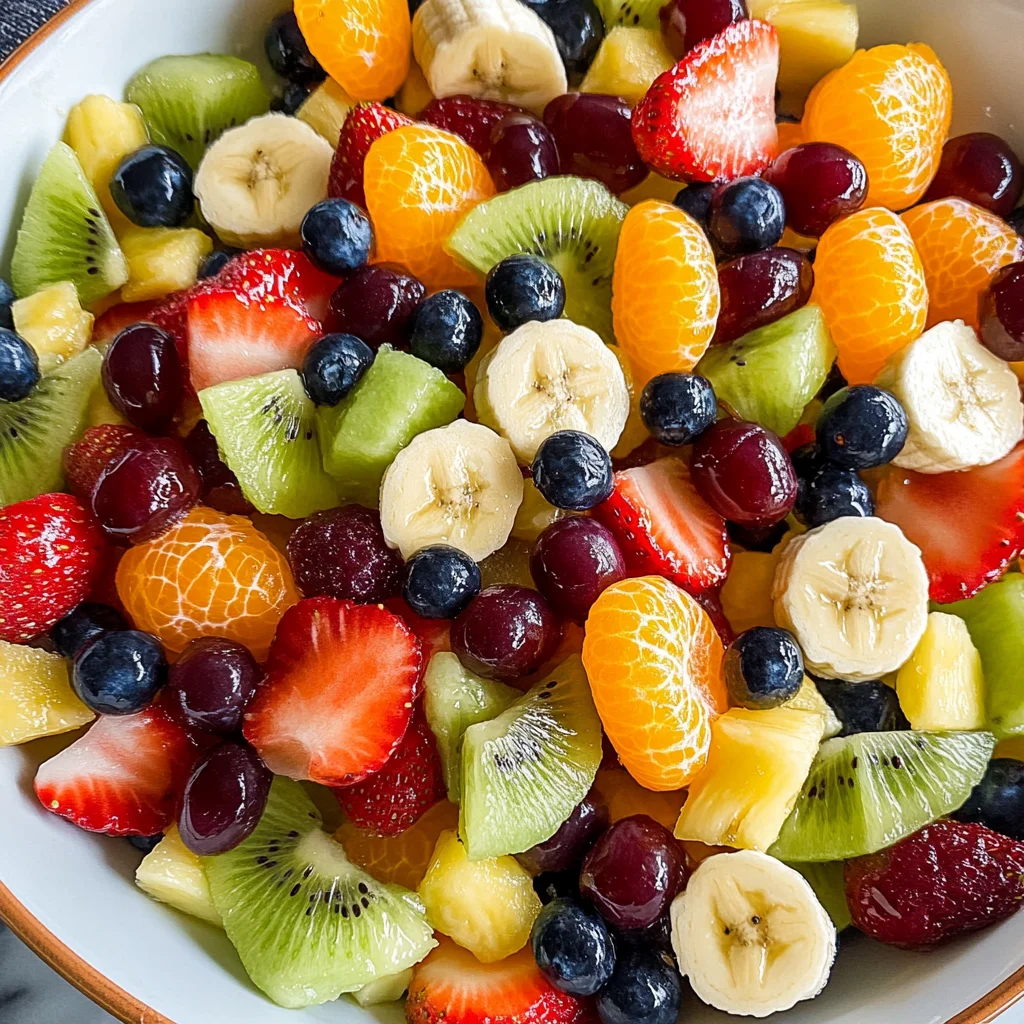 Honey Lime Rainbow Fruit Salad