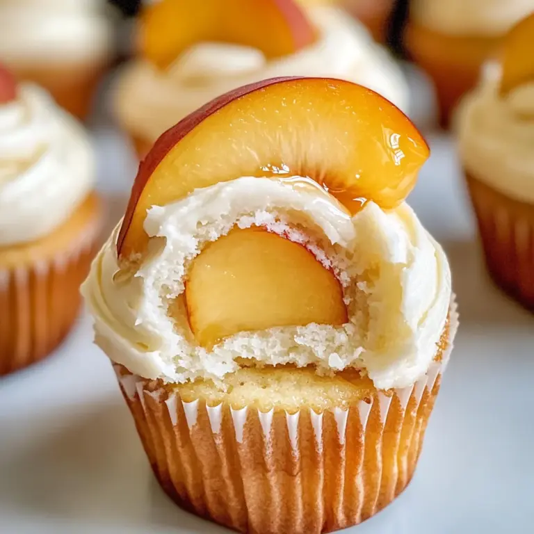 Honey Peach Cream Cheese Cupcakes That Scream Summer Delight