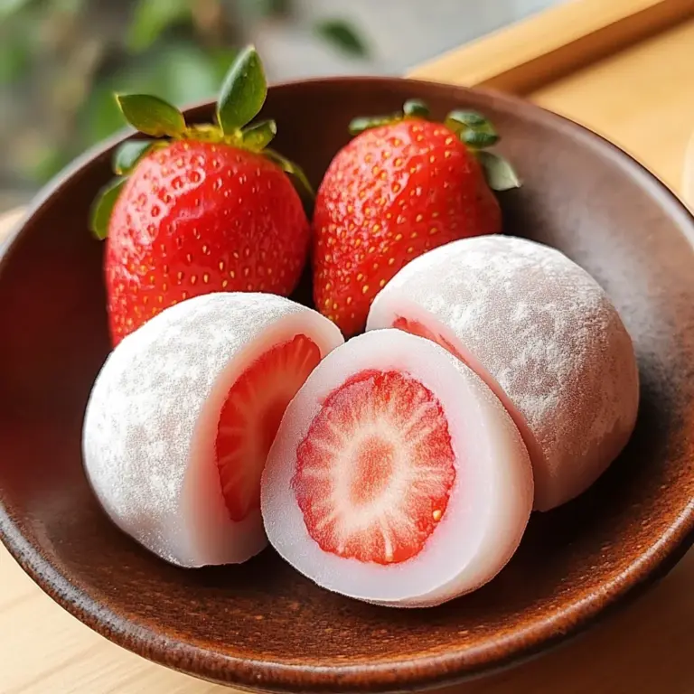Mochi Strawberry (Chewy Strawberry-Filled Japanese Treat)