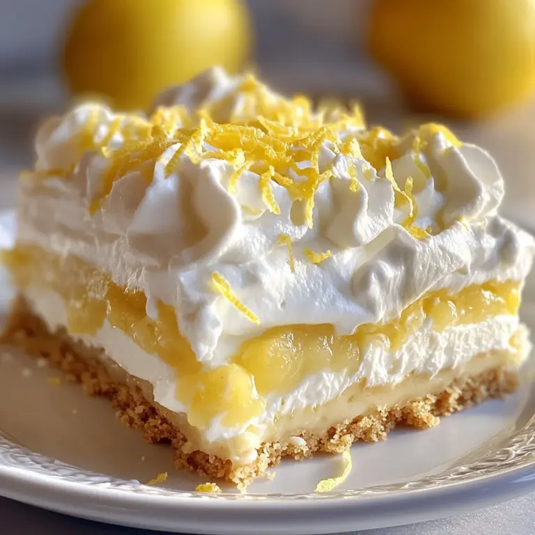 No-Bake Lemon Lasagna Dessert : Creamy, Zesty & Perfect for Spring
