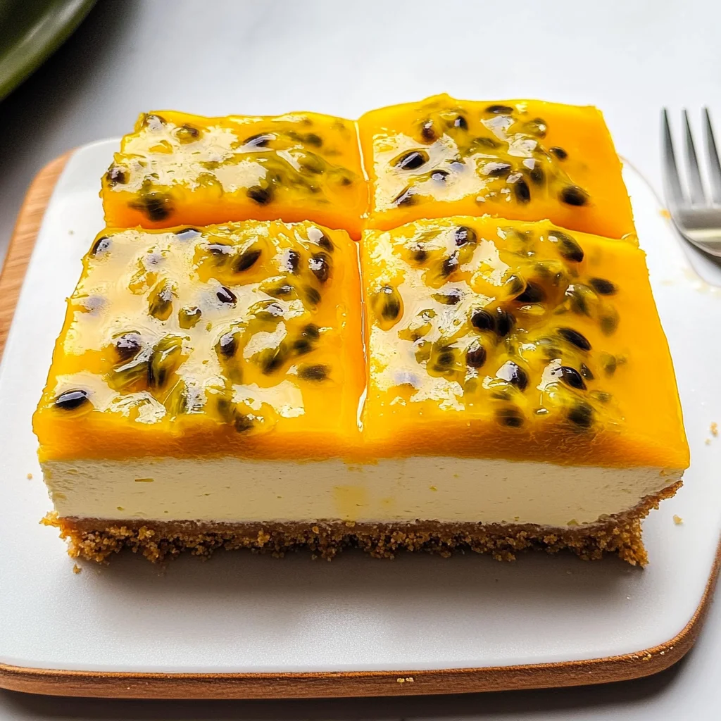 No Bake Passion Fruit Cheesecake