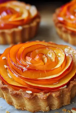 Persimmon Almond Rosette Tarts