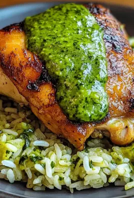 Peruvian Chicken And Rice with Green Sauce