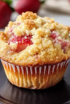 Quick Strawberry Muffins with Crumble Topping