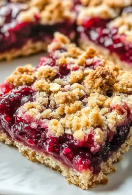 Raspberry Bars with Oatmeal Crumble Topping