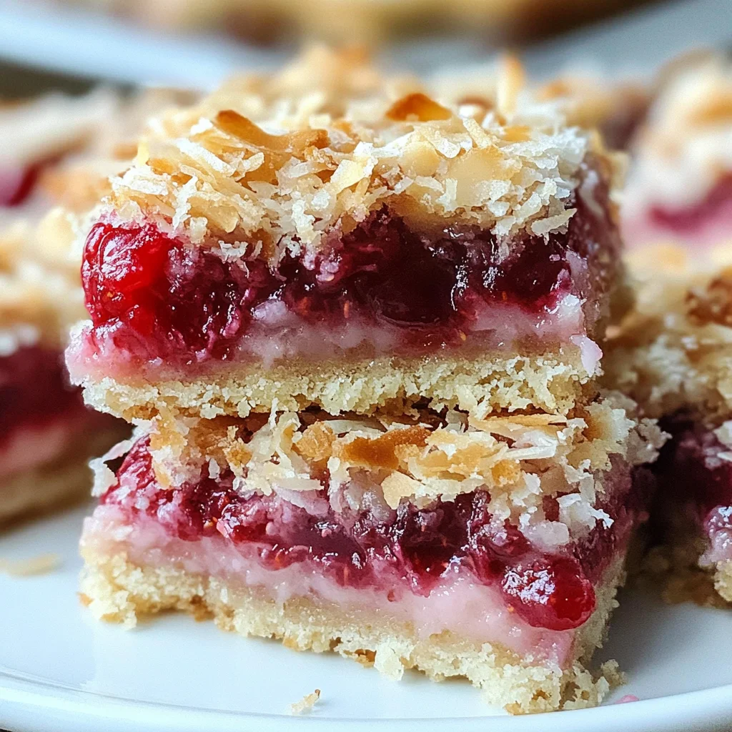 Raspberry Coconut Bars Recipe