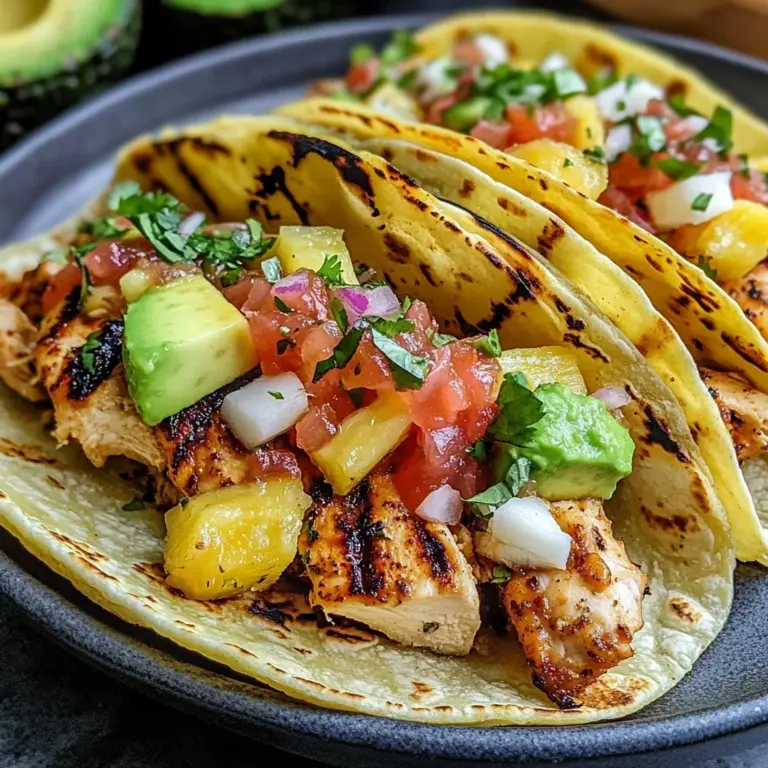 Refreshing Pineapple Chicken Tacos