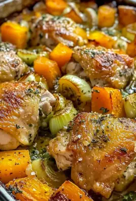 Roasted Chicken Leek and Butternut Squash Bake - Alrightwithme