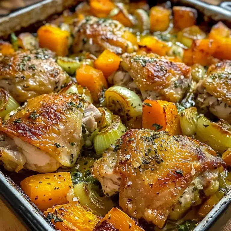 Roasted Chicken Leek and Butternut Squash Bake - Alrightwithme