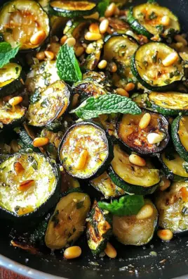 Sautéed Zucchini with Mint, Basil & Pine Nuts
