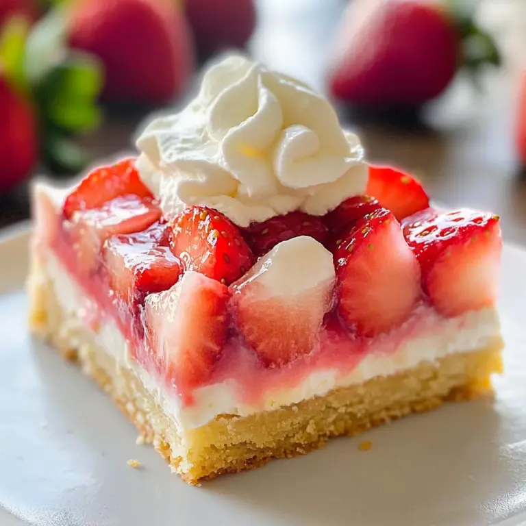 Strawberry Custard Bars