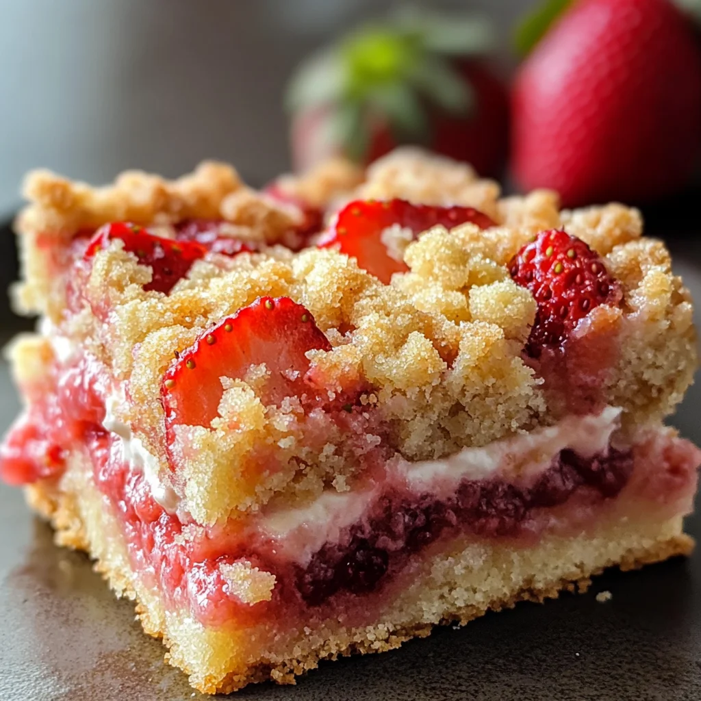 Strawberry Shortcake Streusel Bars