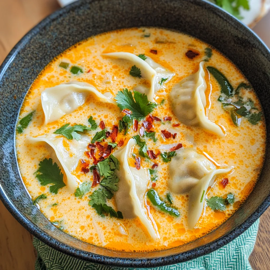 Thai Coconut Potsticker Soup