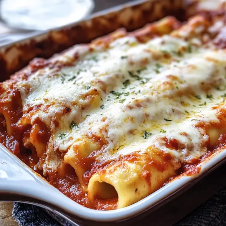 Three Cheese Manicotti