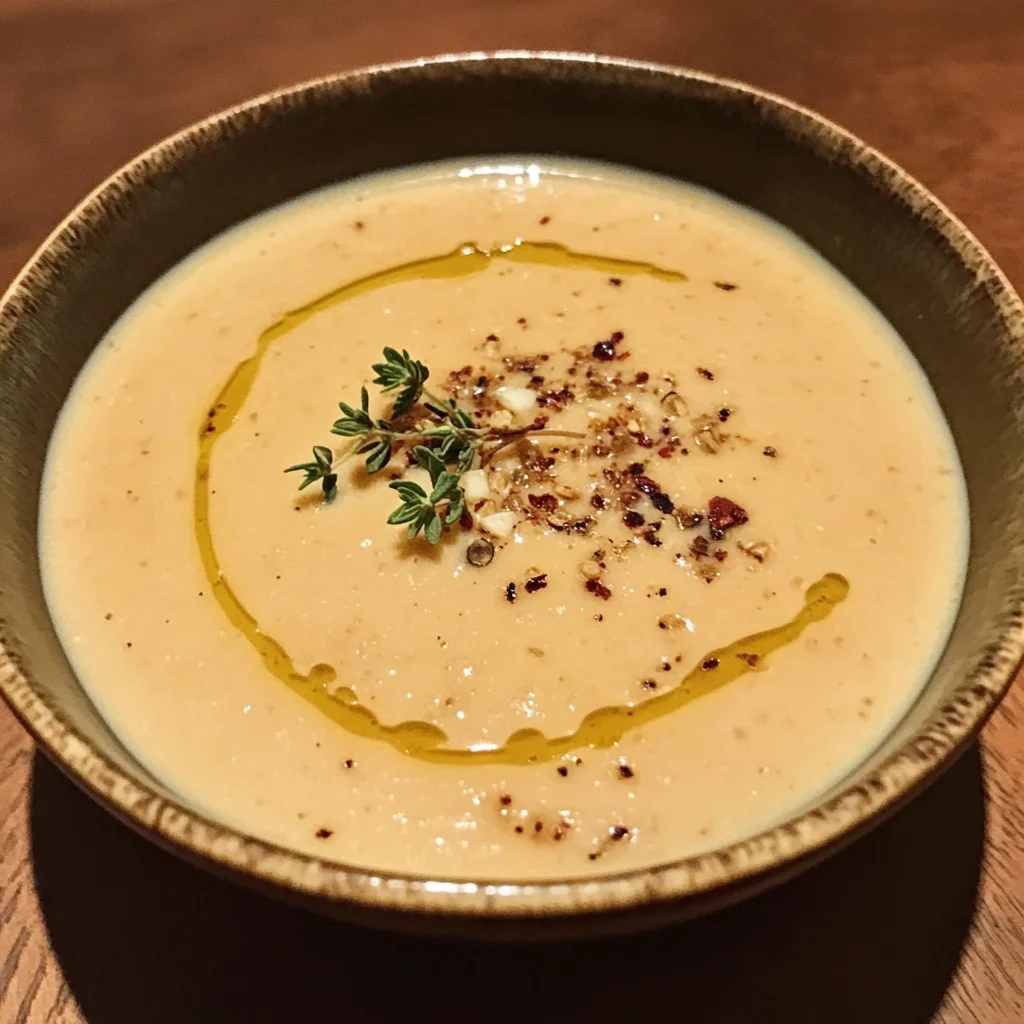 Caramelized Onion Roasted Garlic Bisque