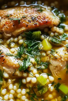 Chicken and Pearl Couscous Soup