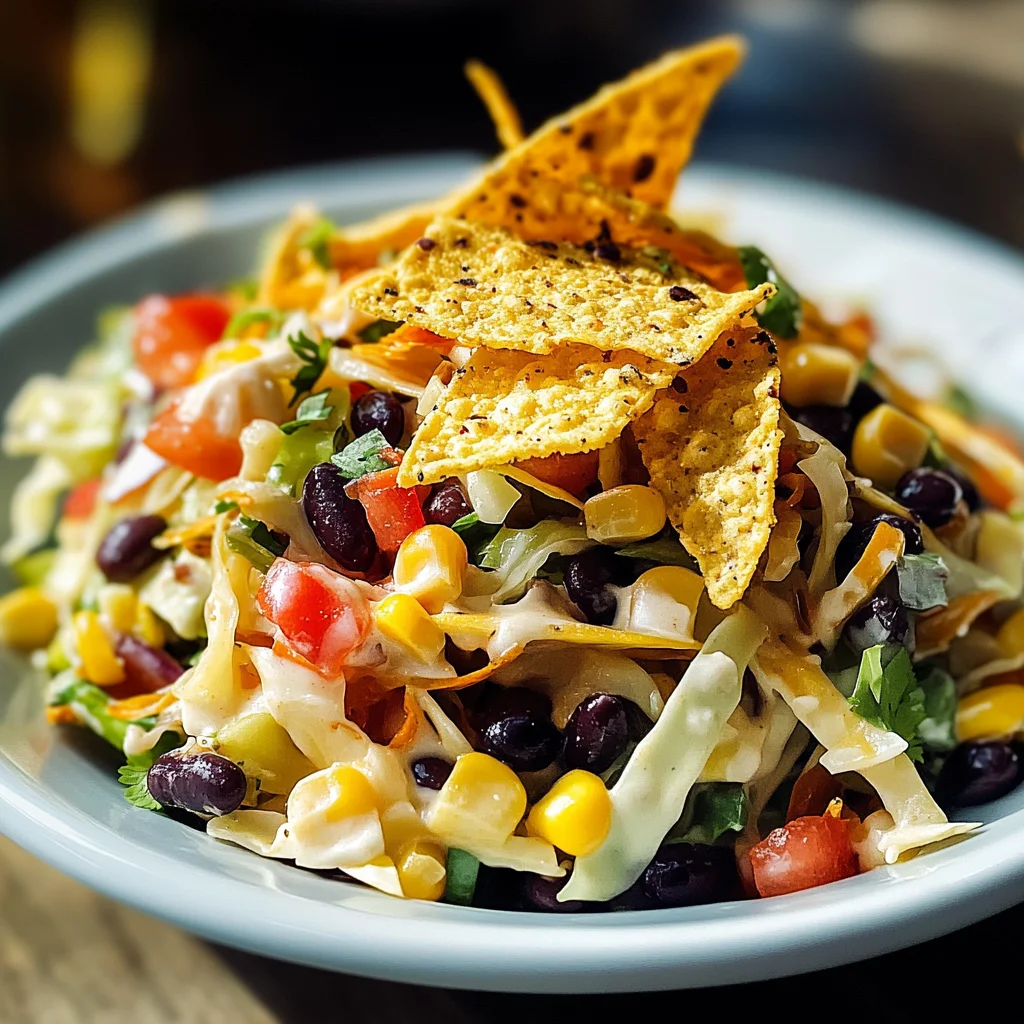 Easy Cowboy Cabbage Salad Recipe (with Creamy Chipotle Lime Dressing)