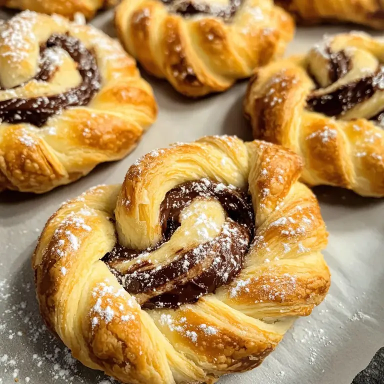 Easy Nutella puff pastry twists (3 ingredients)