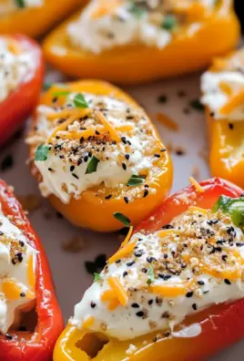Everything Cream Cheese Stuffed Mini Bell Peppers