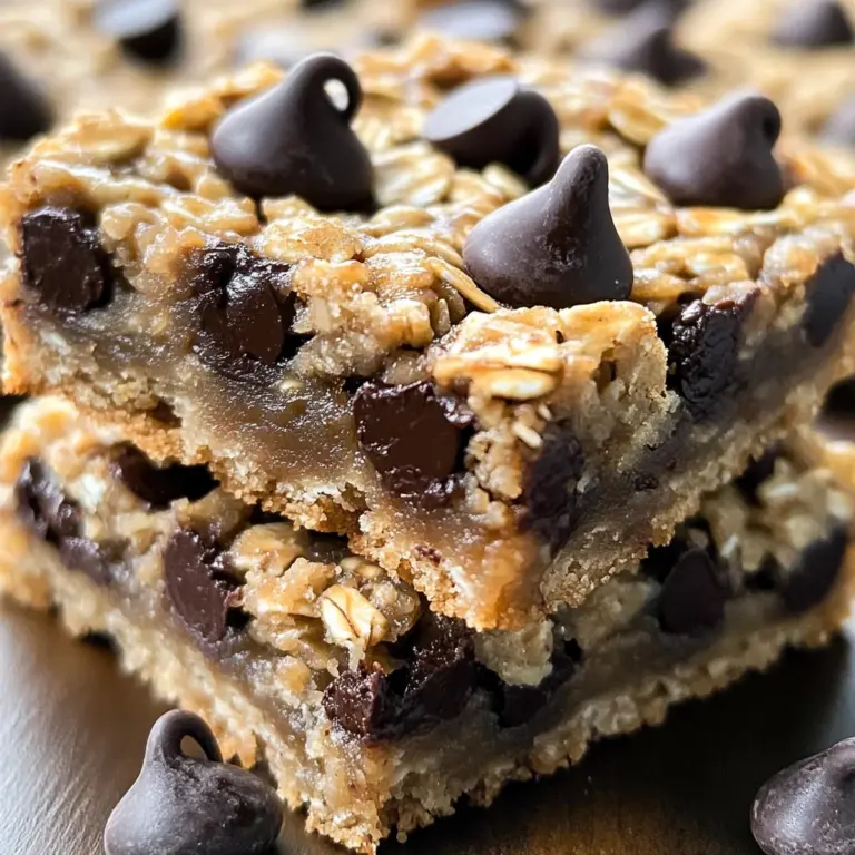 Healthy Chocolate Chip Oatmeal Bars Recipe