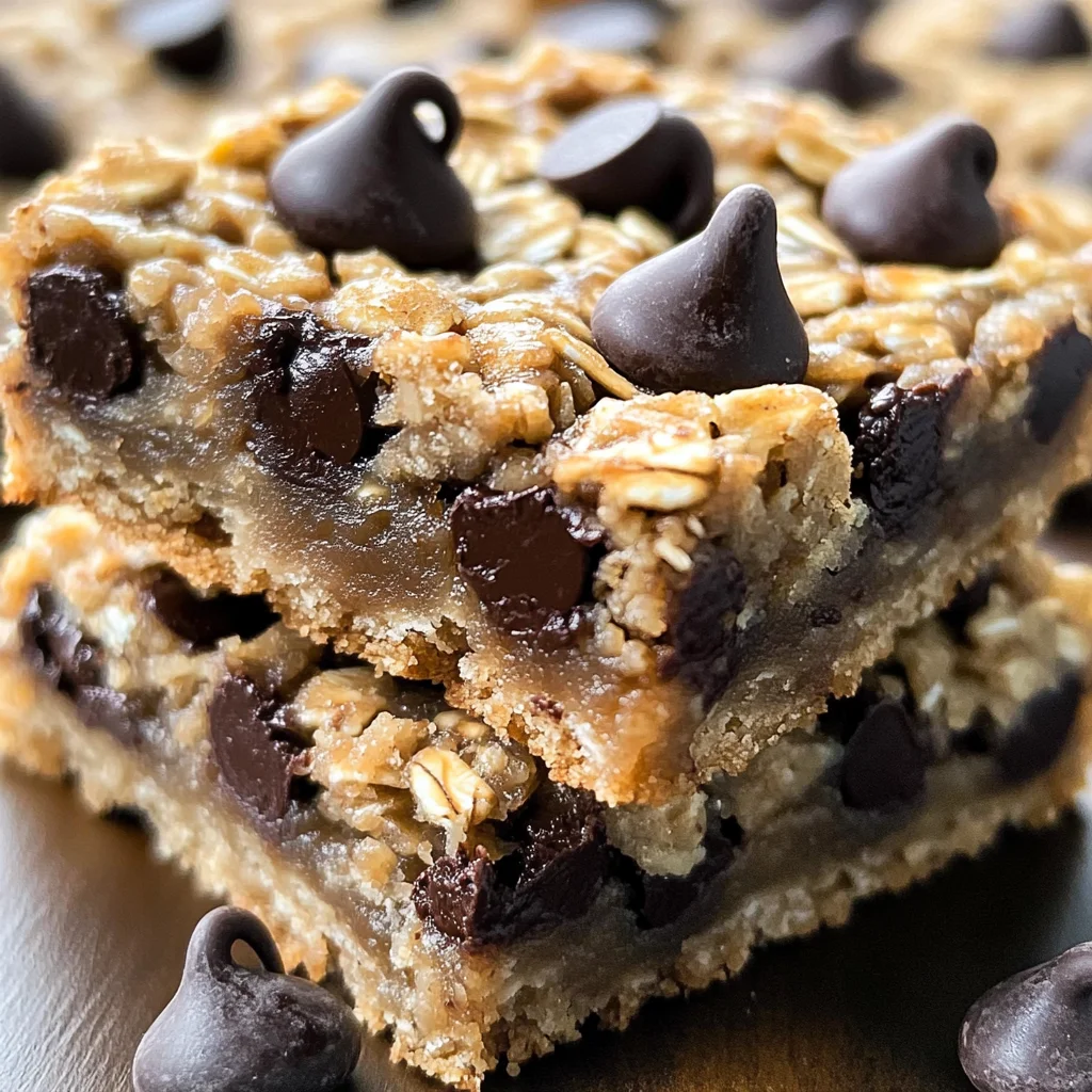 Healthy Chocolate Chip Oatmeal Bars Recipe