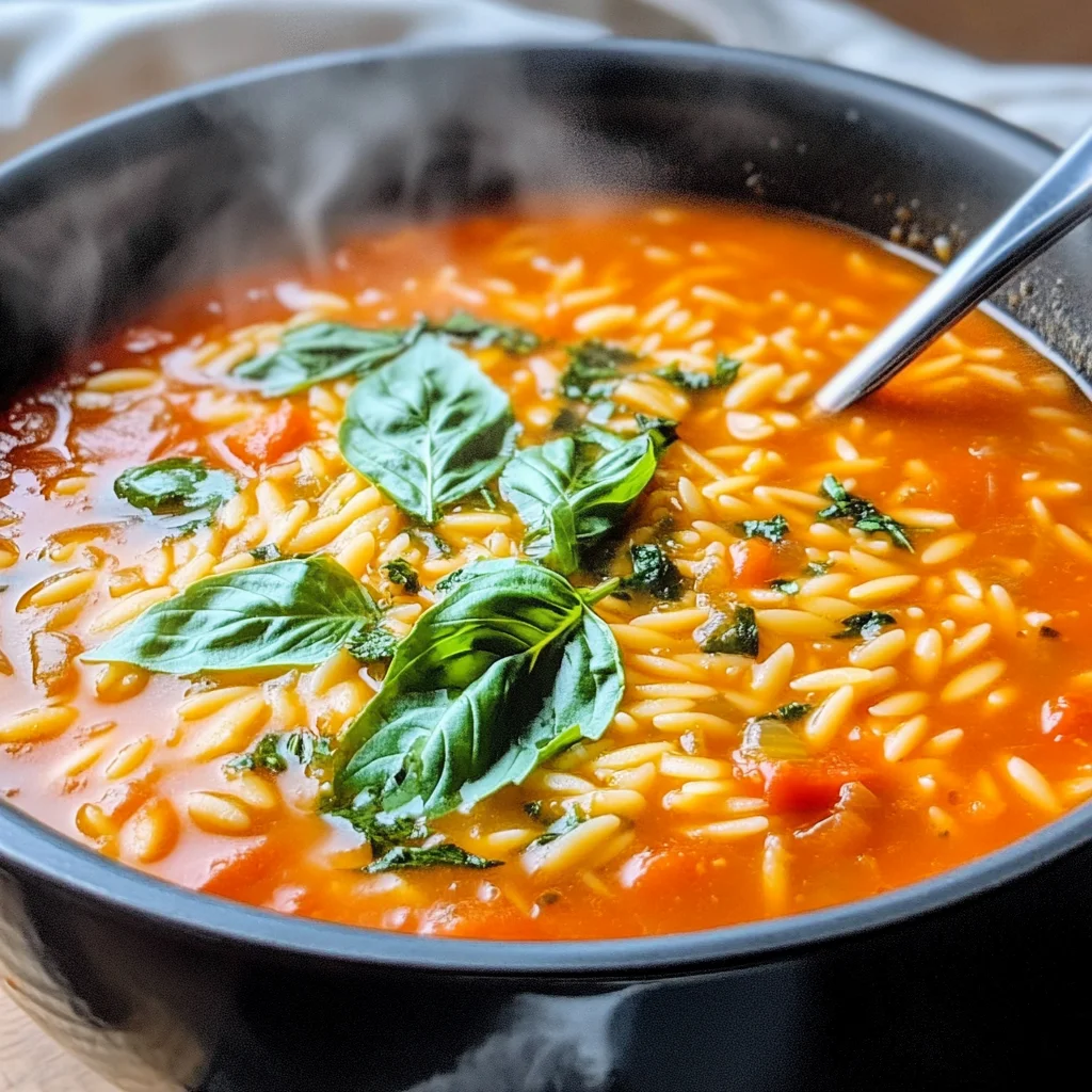 Hearty Tomato Orzo Soup