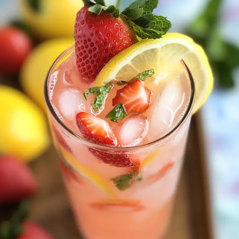 Homemade Strawberry Lemonade